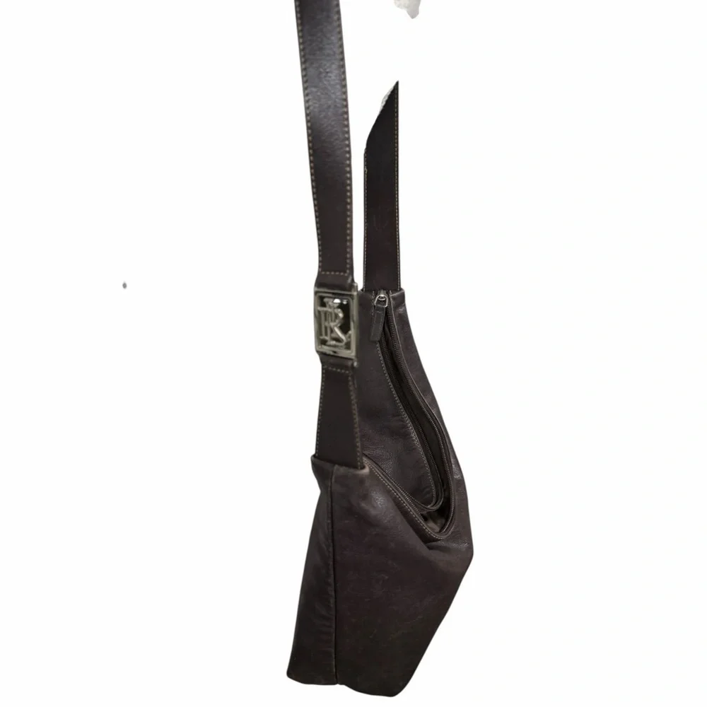 Ralph Lauren Dark Brown Leather Hobo Bag